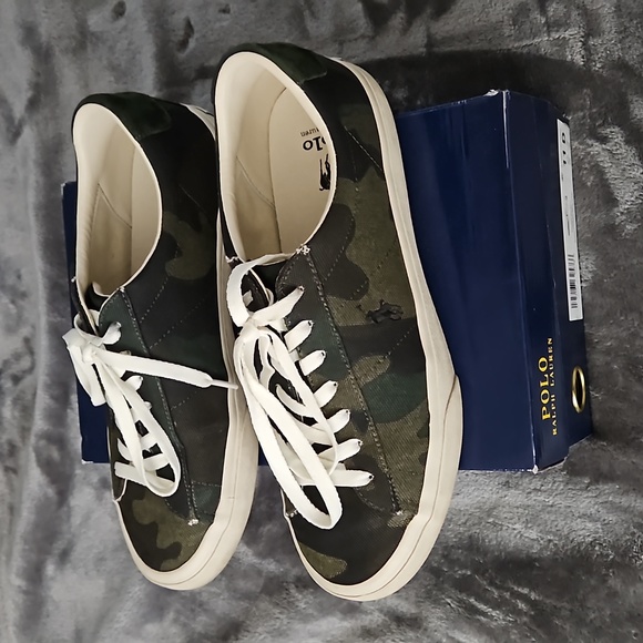 Polo Ralph Lauren Canvas Camo Sneakers.Great Condition,Only Worn 3 Times. - Picture 2 of 7